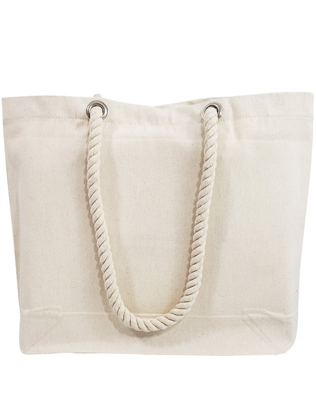 Canvas Beach Tote Bag with Fancy Rope Handles- RP200