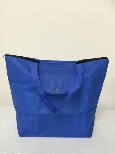 Economical Non-Woven Foldable Zippered Tote Bag CHEAP