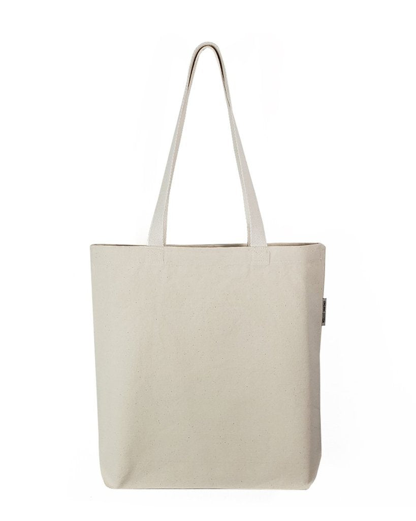 12 ct Organic Cotton Canvas Grocery Tote Bags W/Gusset - By Dozen