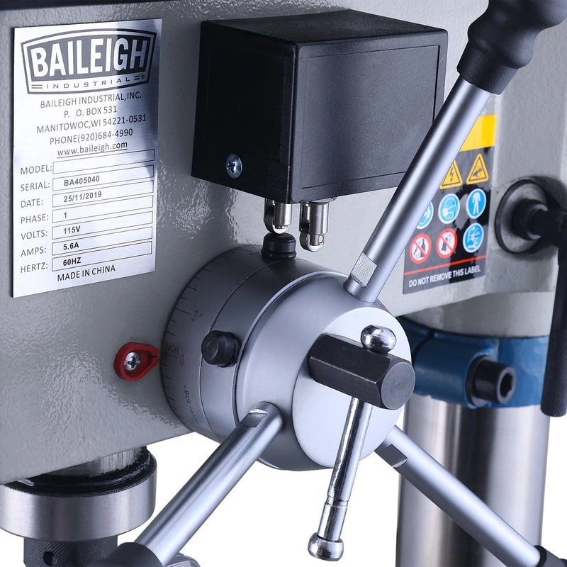 Baileigh DP-4016B-VS; 110V 16", Variable Speed Bench Top Drill Press, MT-2 Spindle BI-1228213