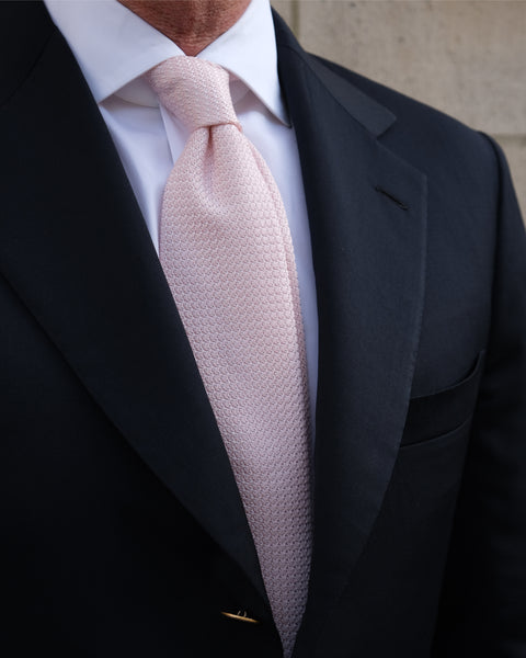 Garza Grossa Pink Grenadine Tie