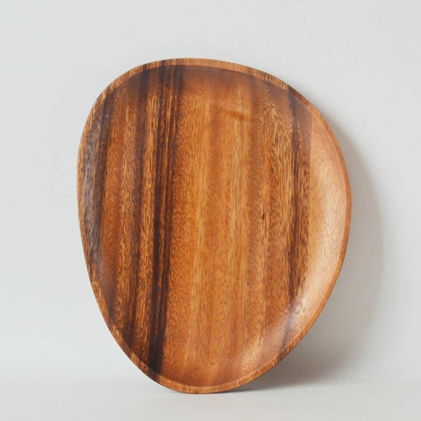 Rustic Acacia Irregular 10.25" Platter - TOV Collection