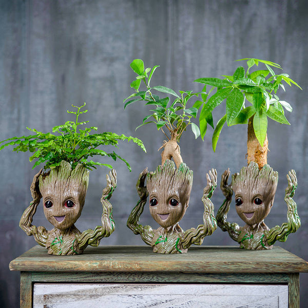 Baby Groot Planter  Creative Treeman Baby Groot Succulent Planter Cute  Green Plants Flower Pot Guardians of The Galaxy - Beit Collections