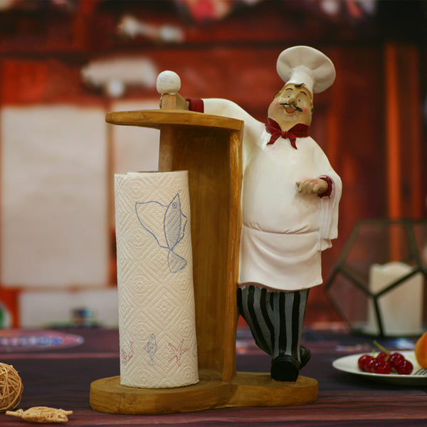 Resin Chef Double-Layer Paper Towel Holder Figurines, Layer Paper Towel  Holder Resin Crafts Display,Resin Chef Double Layer Paper Towel Holder Home  Cake Shop Restaurant Crafts Decoration Ornament - Yahoo Shopping