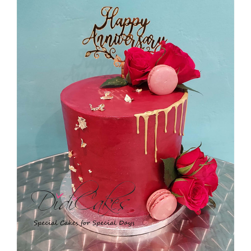 Ruby Wedding Anniversary Cake – Didi Cakes