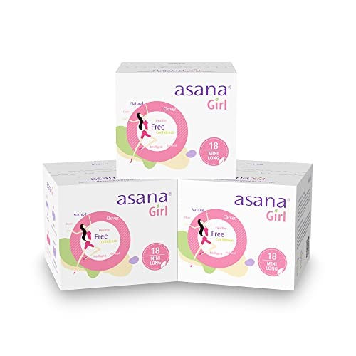 asana girl teen combo pads starter pack 4 Mini Long Heavy Flow pad