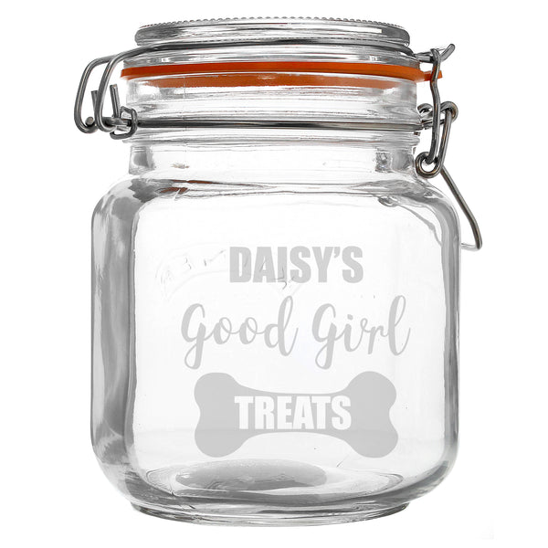 Good Girl treats glass kilner jar 1