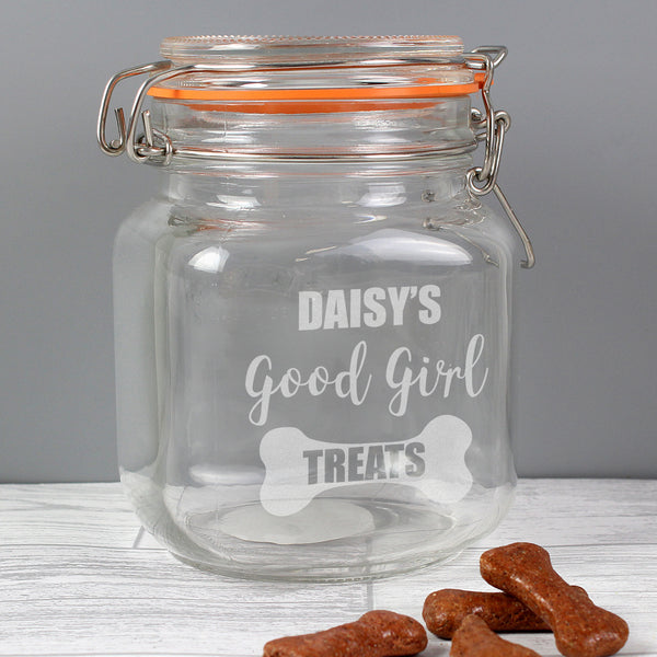 Good Girl treats glass kilner jar 0