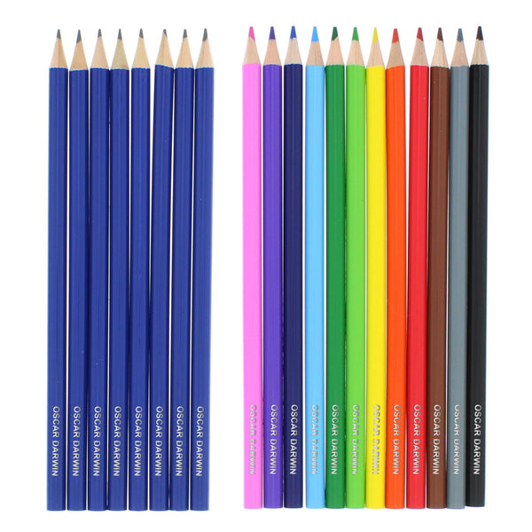 Pack of 20 HB pencils & colouring pencils 1