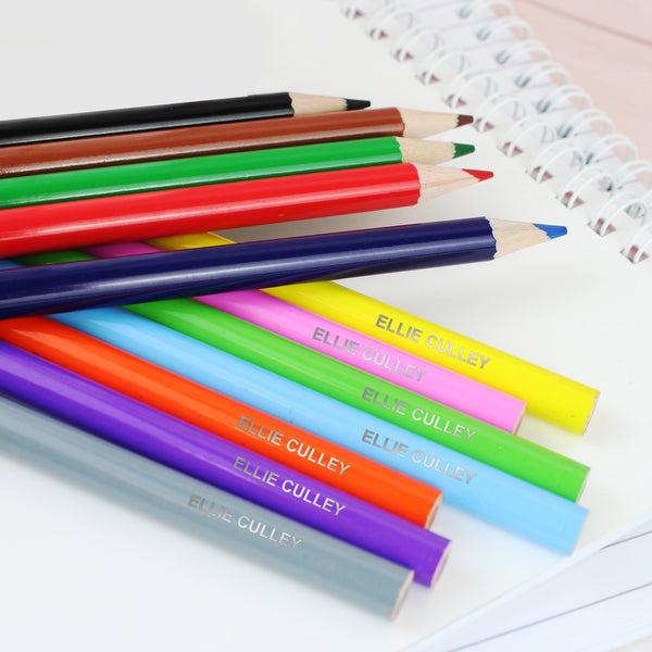 Pack of 12 personalised colouring pencils 0