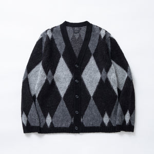 ARGYLE MOHAIR KNIT CARDIGAN – JOLLY ROGER