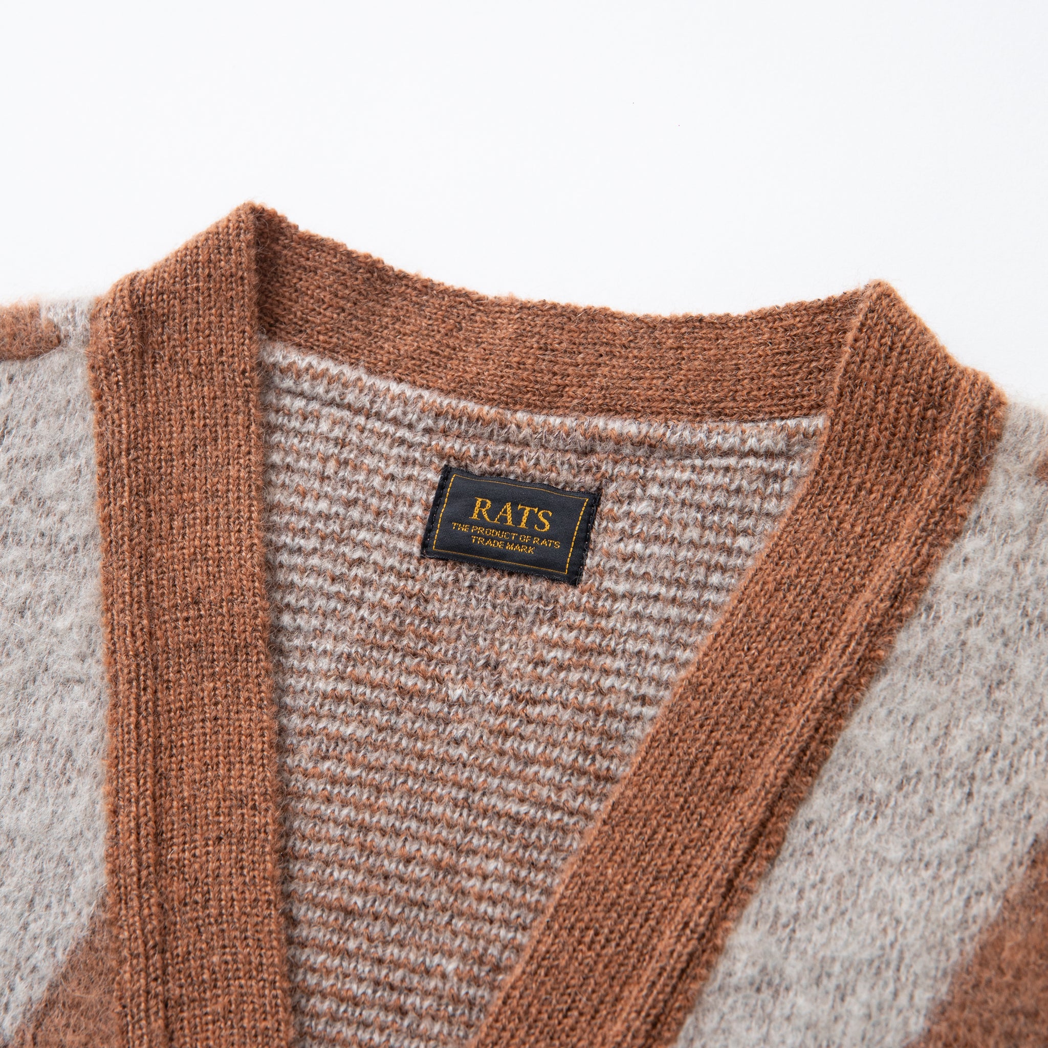 全国宅配無料 RATS 2022AW ARGYLE MOHAIR KNIT CARDIGAN veme.fi