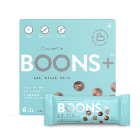 Boons+ Lactation bar in Chocolate chip. Booby Boons