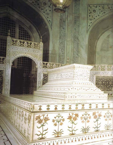 marble inlay taj mahal india