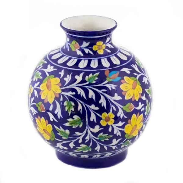 blue pottery vase