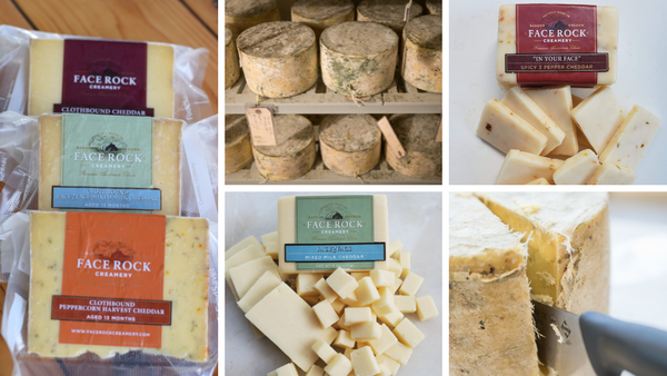 Grid showing the five winning Face Rock cheeses from ACS 2022 Competition 