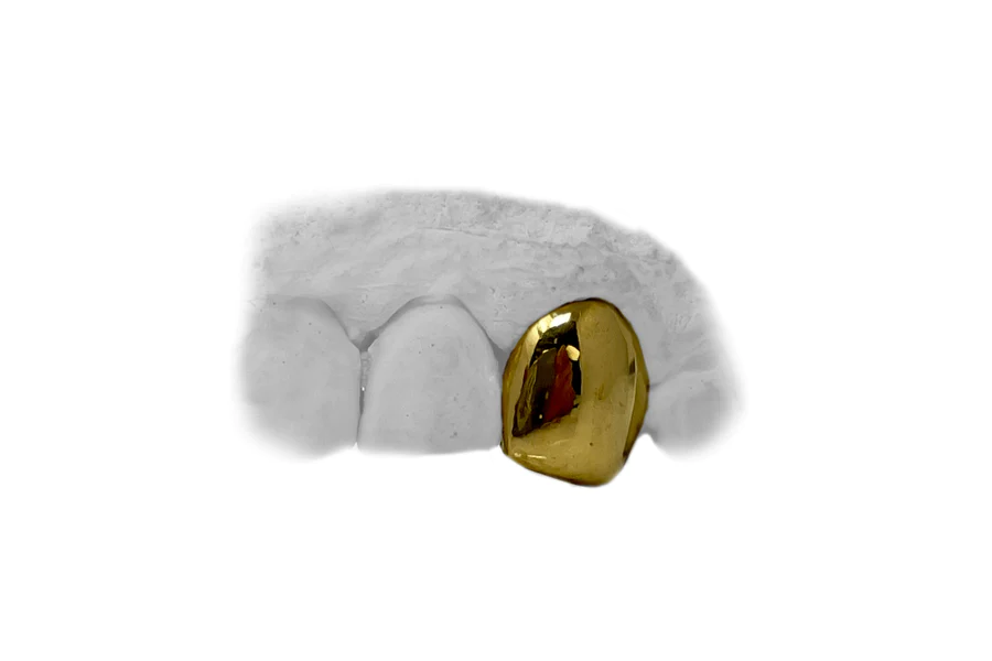 24k gold single tooth grillz