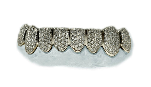 bottom 8 vvs diamond grillz white gold