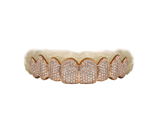 top 8 rose gold diamond grillz