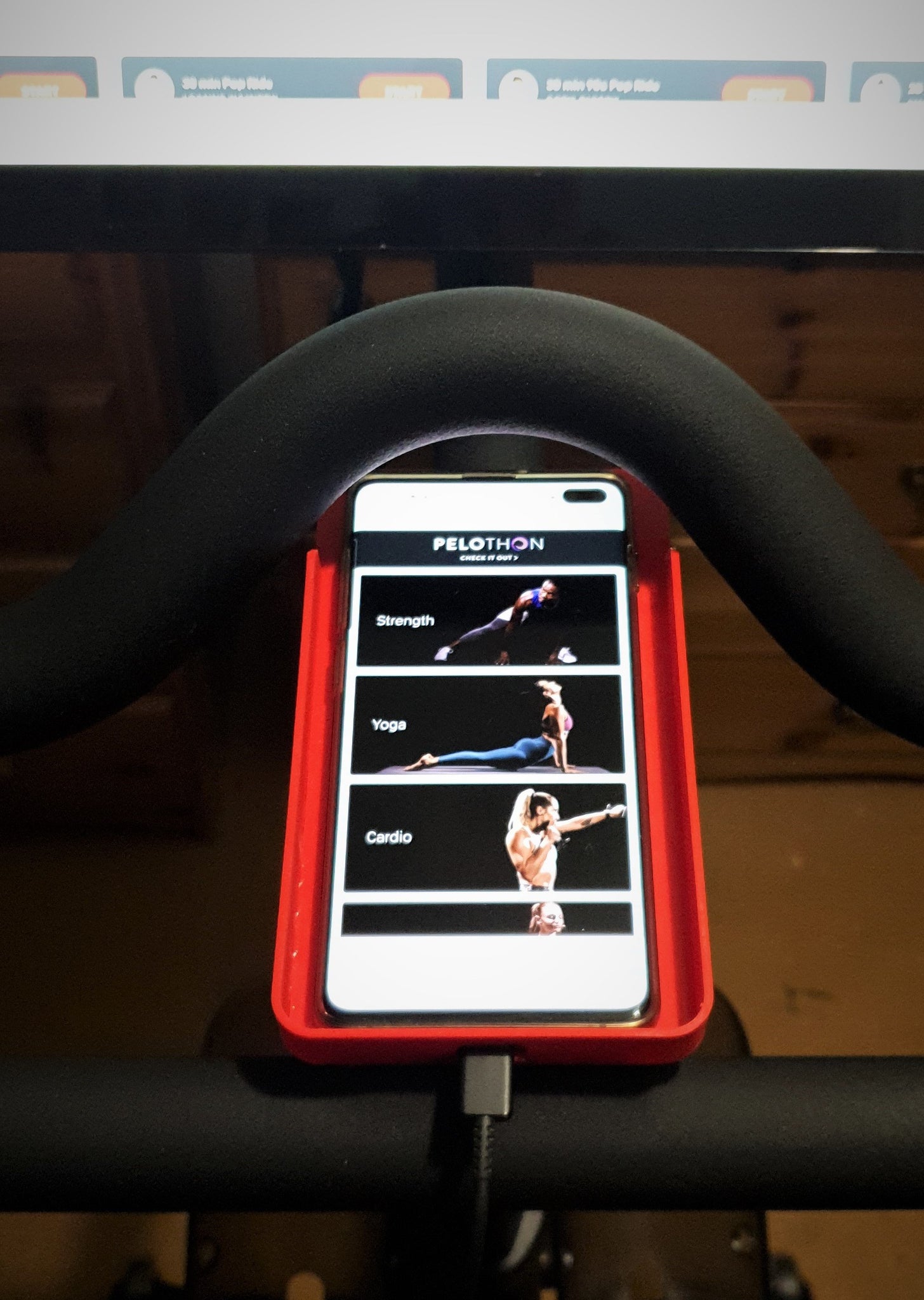 peloton bike phone tray