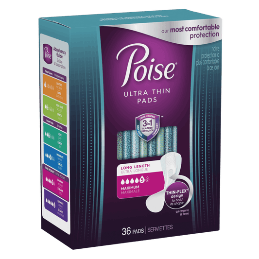 Poise Pads Ultimate Long Incontinence Pads - Pack of 27