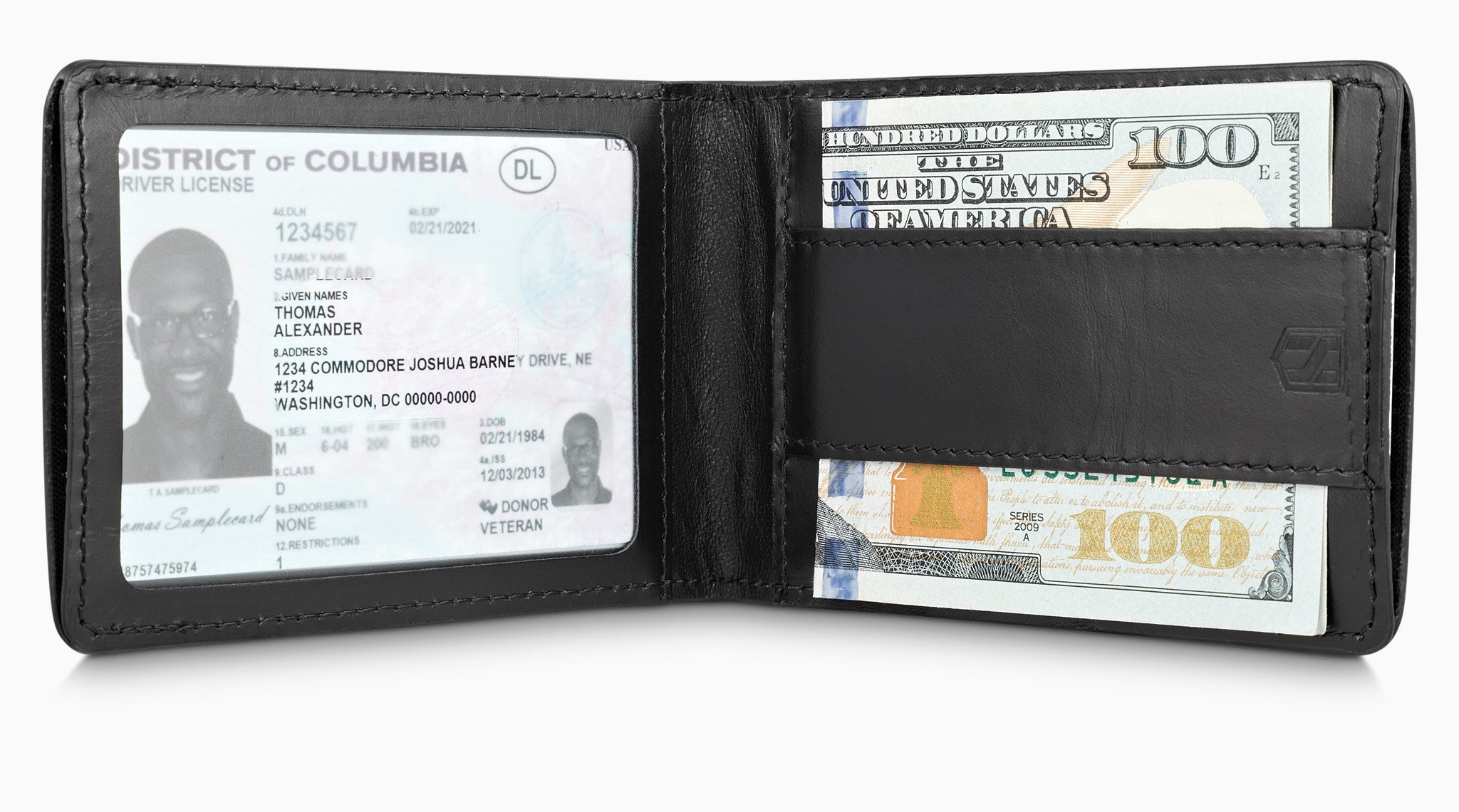 huskk slim card sleeve bifold wallet