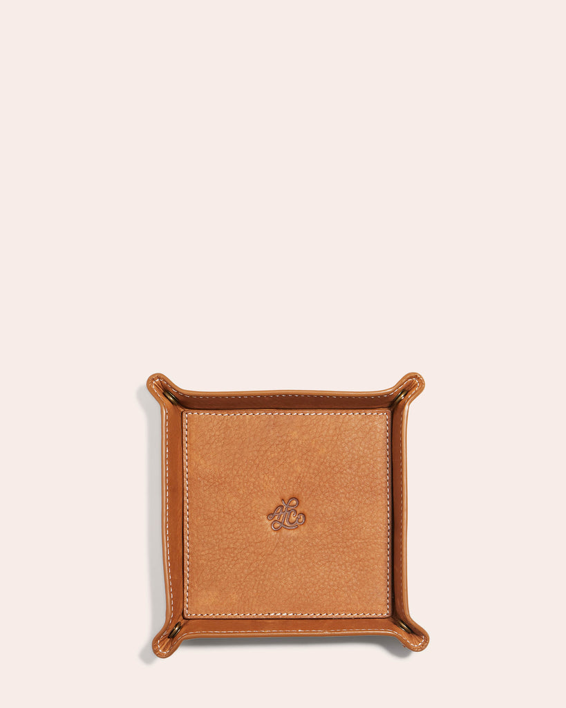 Stowe Round Coin Pouch | Brandy | Fine Leather Goods | American Leather Co.