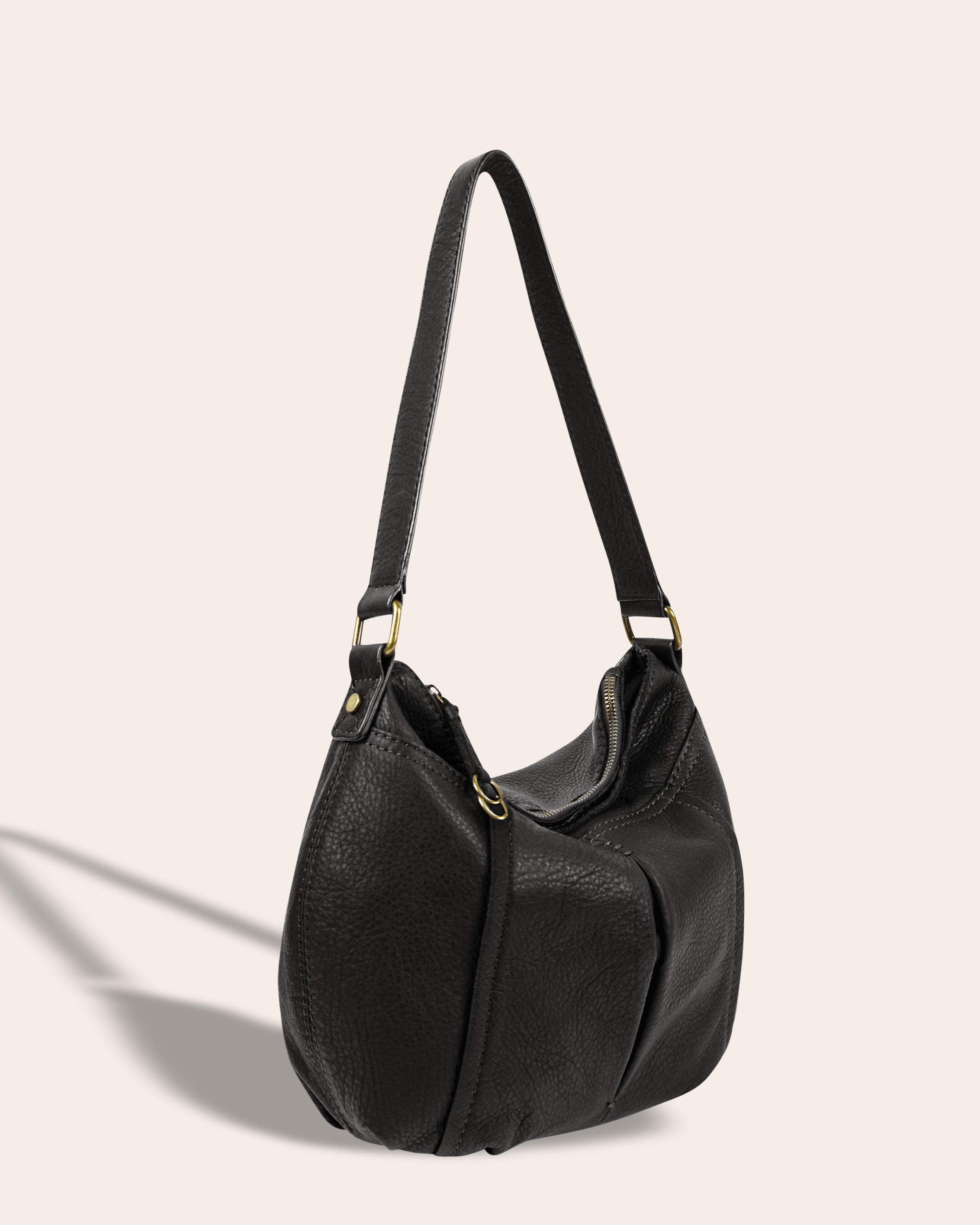 American Leather Co. Vienna Double Entry Hobo Stone