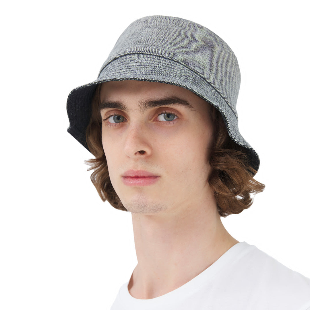 Selvedge Denim Reversible Bucket Hat in Raw Denim by non denim