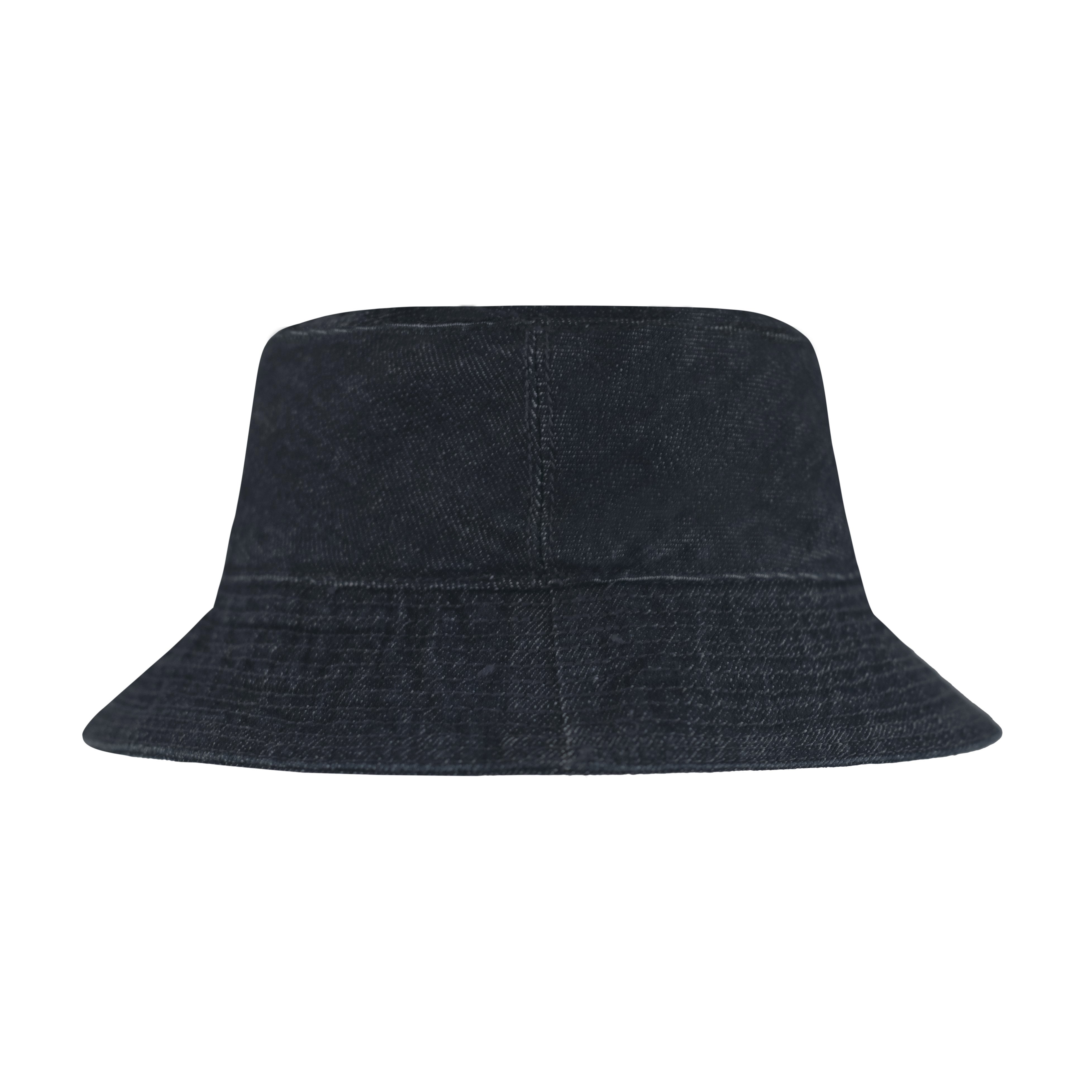 Selvedge Denim Bucket Hat in Rinsed Indigo – non