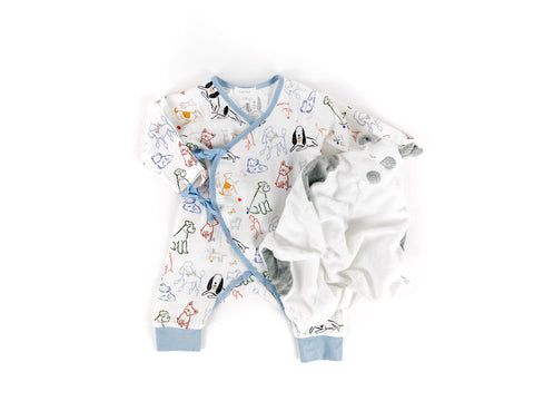 Bark Life Coverall by Angel Dear paired with Angel Dear Puppy Security Blanket 