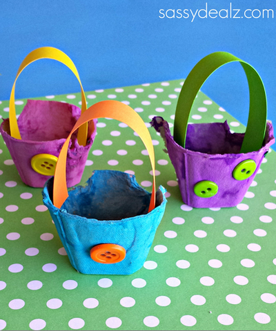 Egg Carton Spring Baskets