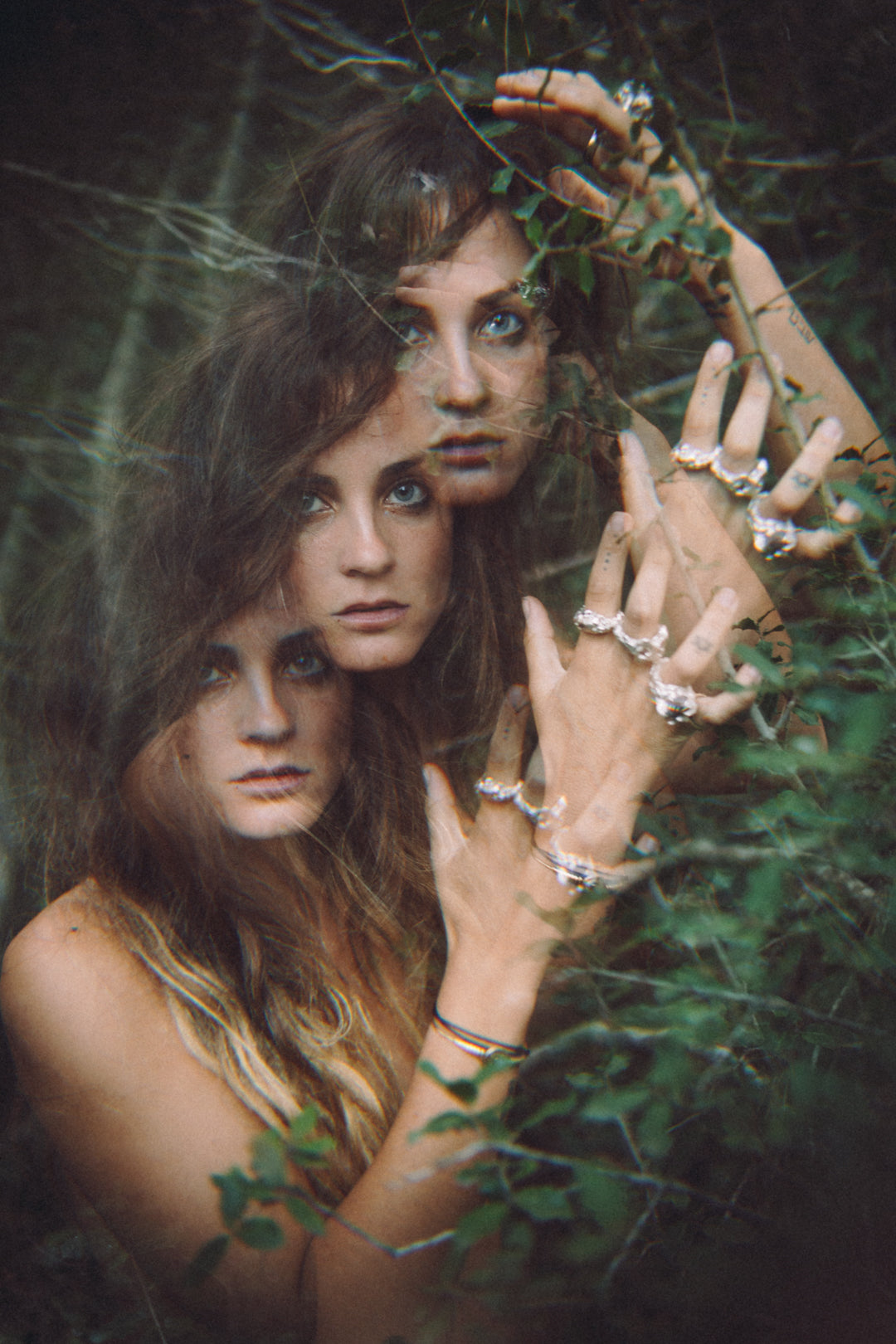 Forest Photoshoot with Elena and Daniel wearing Jewellery in Ibiza 