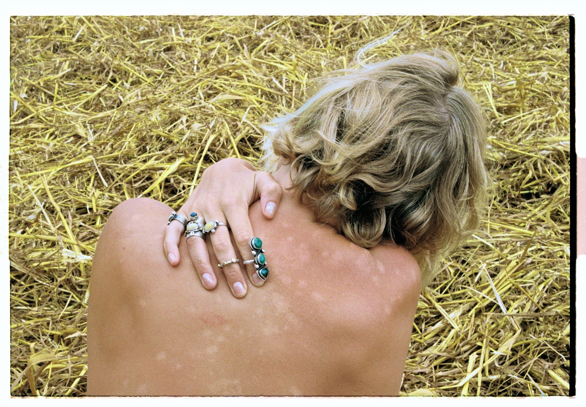 Alice & Lily Photoshoot in a field wearing Silver Jewellery 