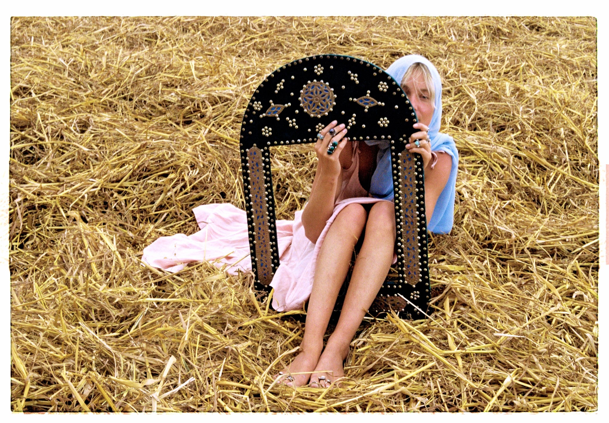 Alice & Lily Photoshoot in a field wearing Silver Jewellery 