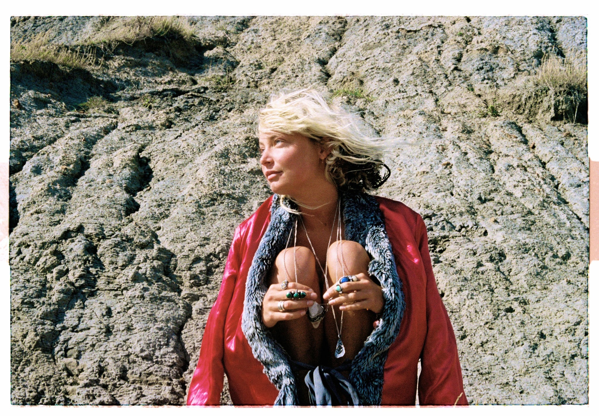 Alice & Lily Photoshoot by the English Coastline wearing Silver Jewellery 