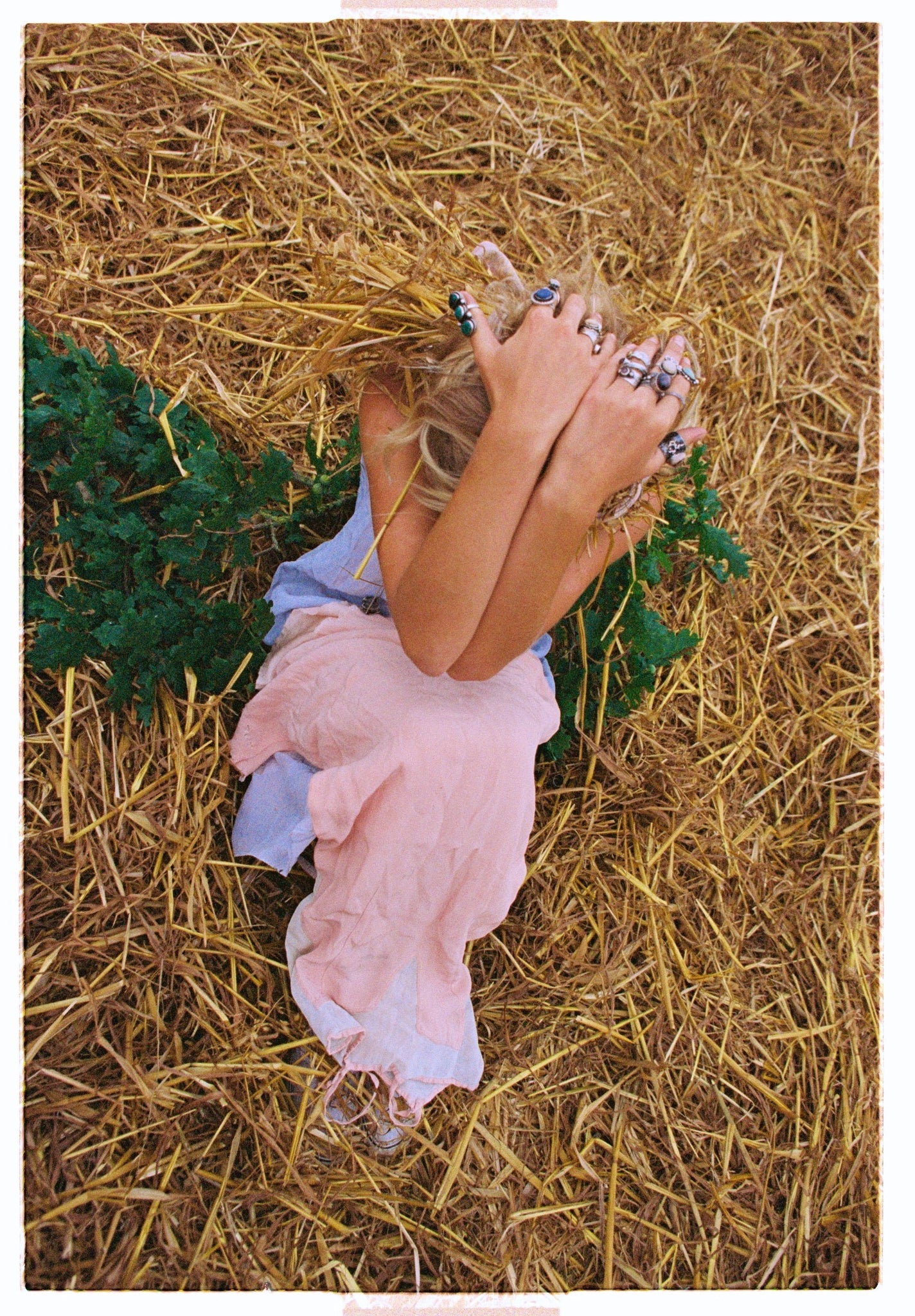 Alice & Lily Photoshoot in a field wearing Silver Jewellery 