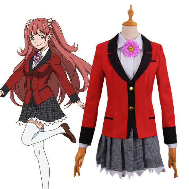 Anime Kakegurui Cosplay Costume Jabami Yumeko Cosplay Costume Japanese - anime school uniform roblox id