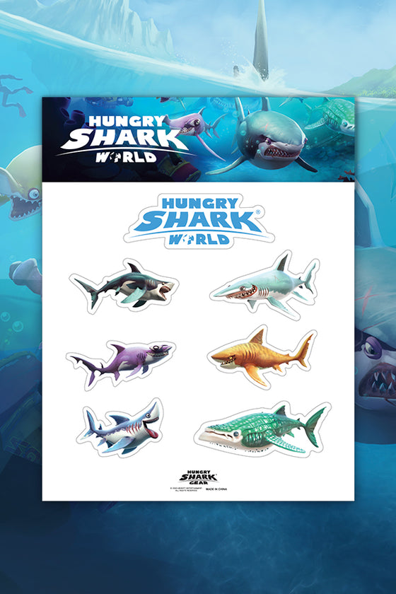 hungry shark world decal sheet