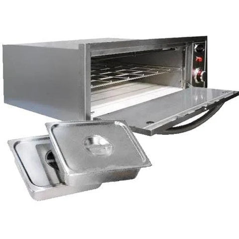 Built-in Steel Warmer & Pizza Oven BBQ14967E side with trays