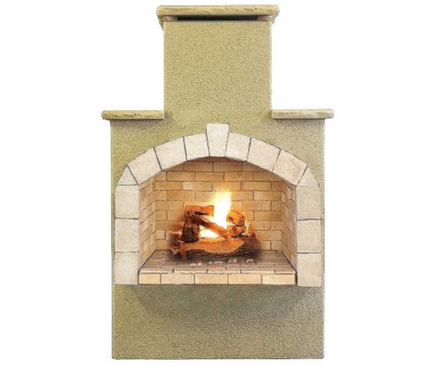 Cal Flame 48-Inch Outdoor fireplace in white background