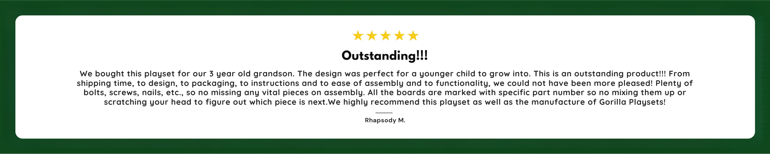 Customer Review Gorilla Playsets High Point II Swing Set