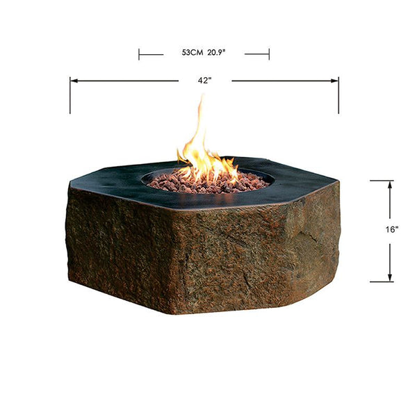 Elementi Columbia Fire Table spec drawing