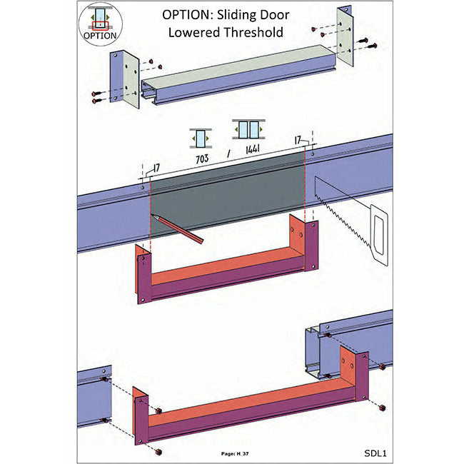 Exaco Royal Victorian Lowered Threshold Sliding Door Installation Guide