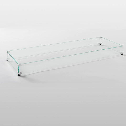 Full view of the Outdoor Greatroom Co Linear Glass Wind Guard