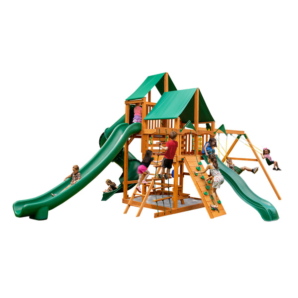 Gorilla Playsets Great Skye II Swing Set On White Background