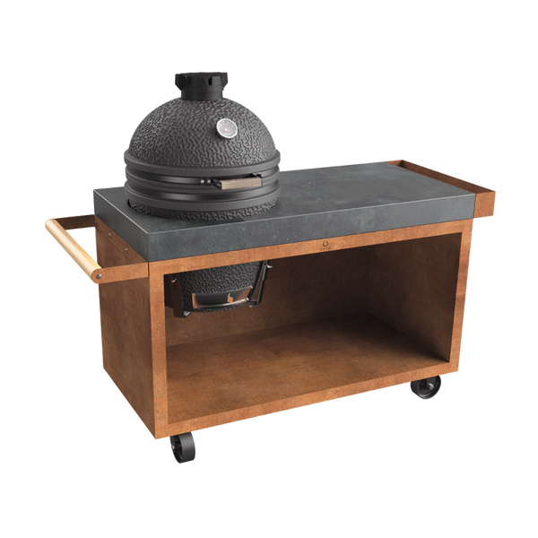 OFYR kamado table corten 135 pro the bastard grill