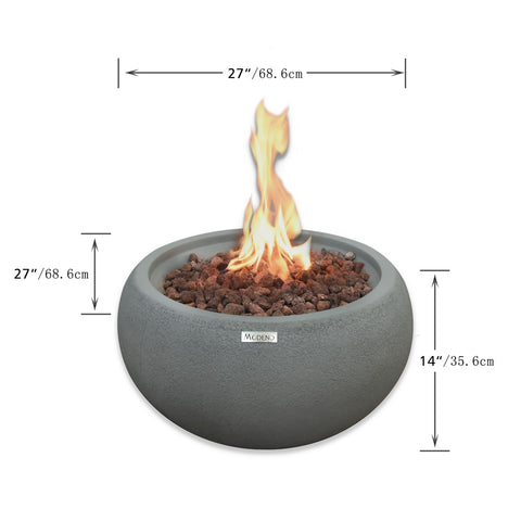 Modeno Newbridge Fire Table specs drawing