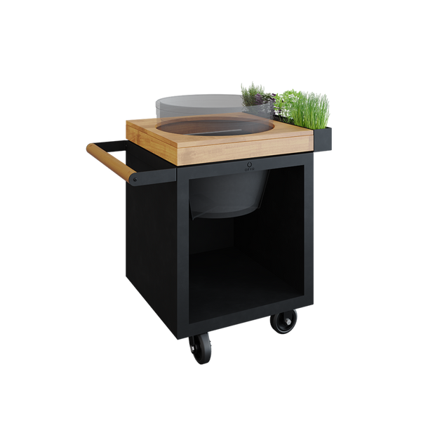 Kamado Table Black 65 PRO BGE-front-view