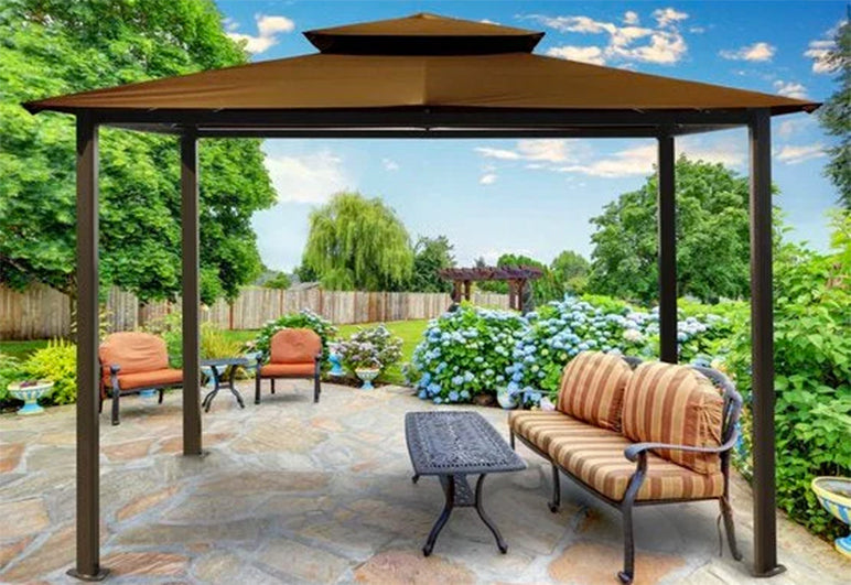 Paragon Outdoor Barcelona Soft Top Gazebo 10' x 12' - Backyard Oasis